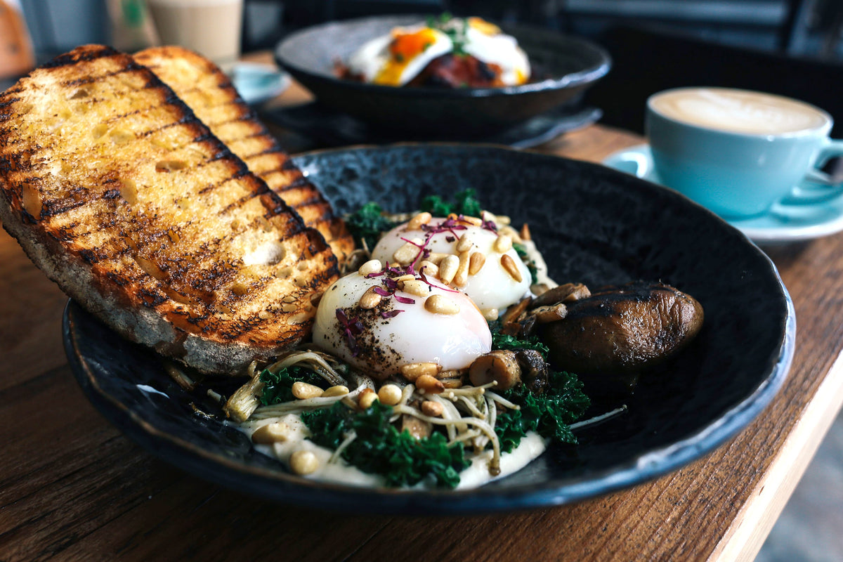 Food-first Vitamin D: UV-boosted mushrooms and eggs on toast