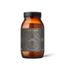Amber glass jar from the Davina Ritual Gift Set, featuring a black lid and a black label with gold geometric designs and the text True Creatine+ Advanced Creatine Formula.