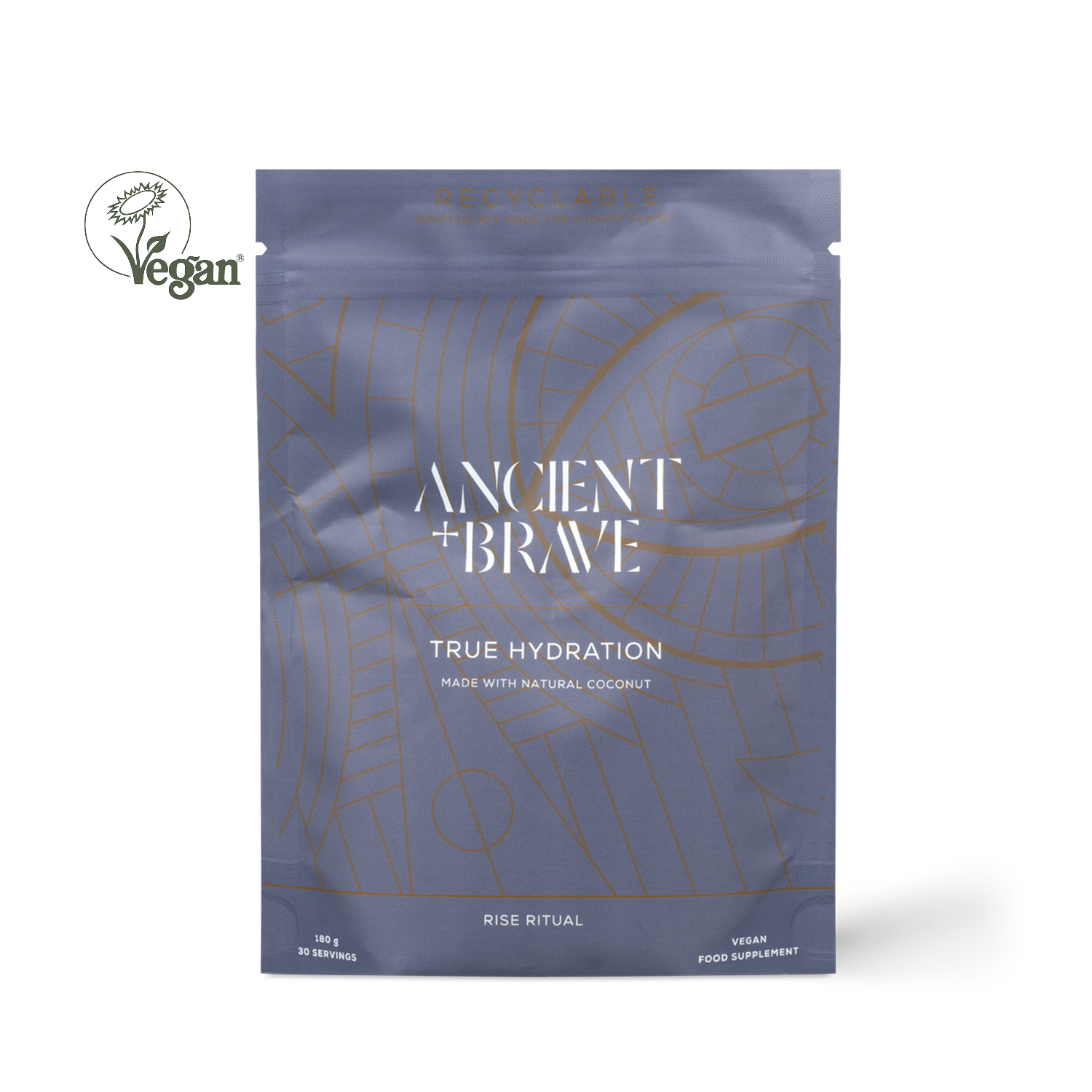 True Hydration Rise Ritual True Hydration Pouch - Natural Electrolyte Powder Refill Pack