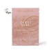 Ancient + Brave True Skin Alchemy Beauty Ritual supplement pouch in a dusty pink color with gold line art patterns, shown on a white background with a Vegan logo overlay.