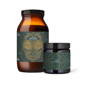 Two supplement jars with 'Ancient Brave' labels on a white background
