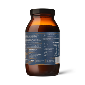 Jar of type I hydrolysed marine collagen powder from Ancient and Brave